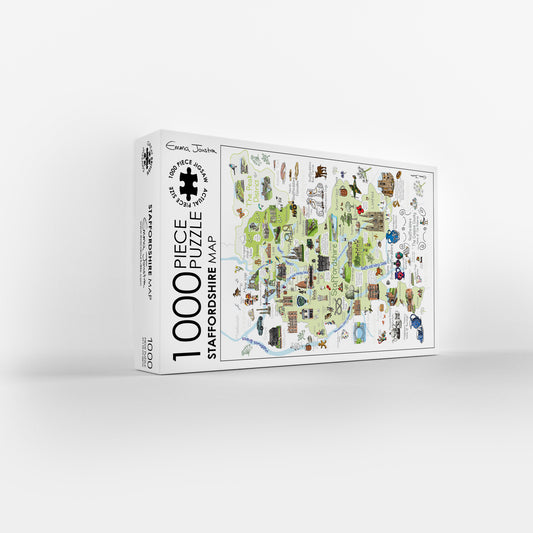 Staffordshire Map 1000 Piece Jigsaw Puzzle