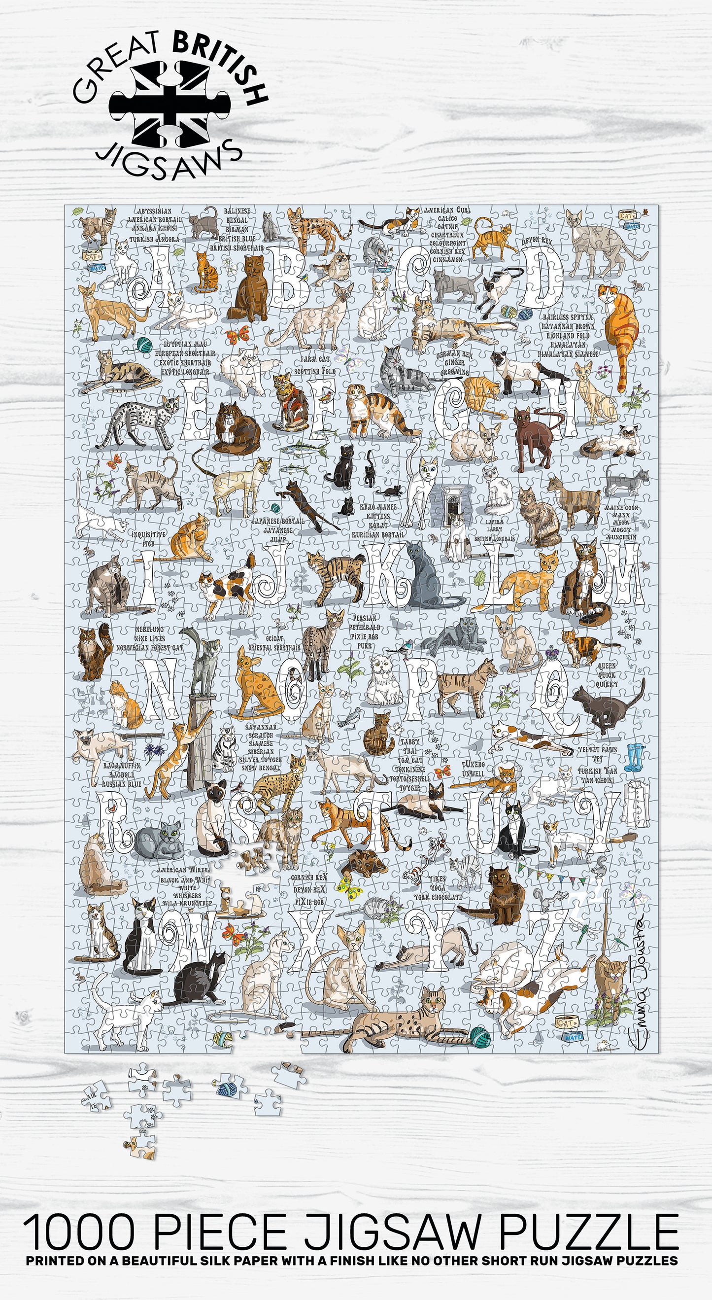 Cats A to Z 1000 Piece Jigsaw Puzzle
