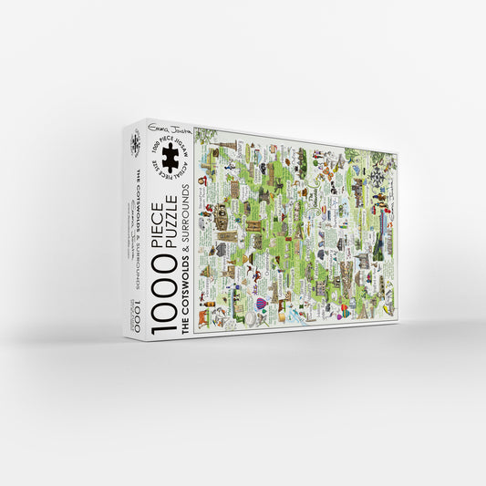 Cotswolds Map 1000 Piece Jigsaw Puzzle