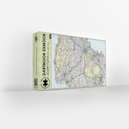 Dartmoor-Exmoor Map 1000 Piece Jigsaw Puzzle